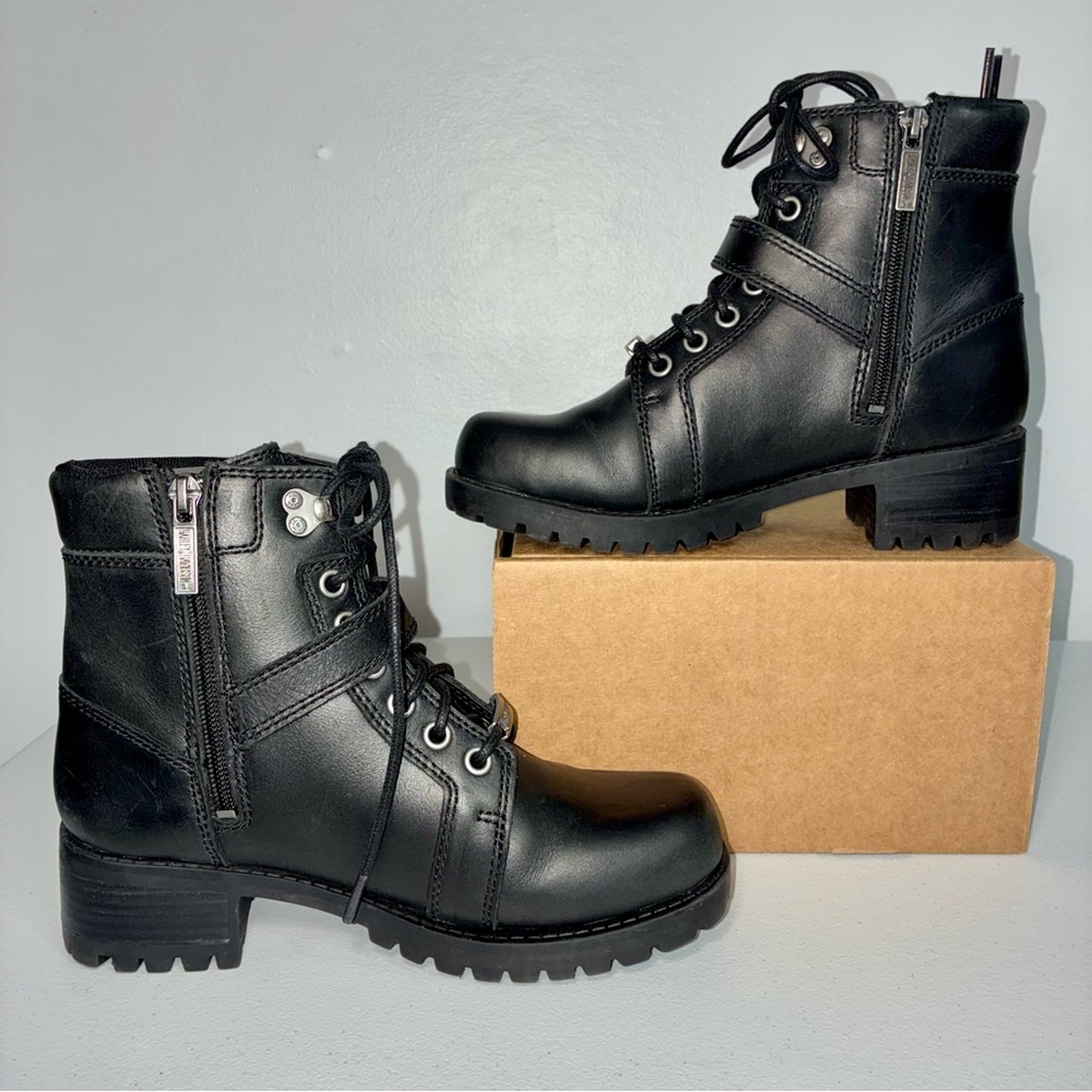 Harley-Davidson Women’s Leyton Moto Boots Size 6 M D84837 - Picture 3 of 10
